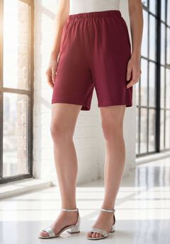 Plus Size Soft Knit Pull-On Short