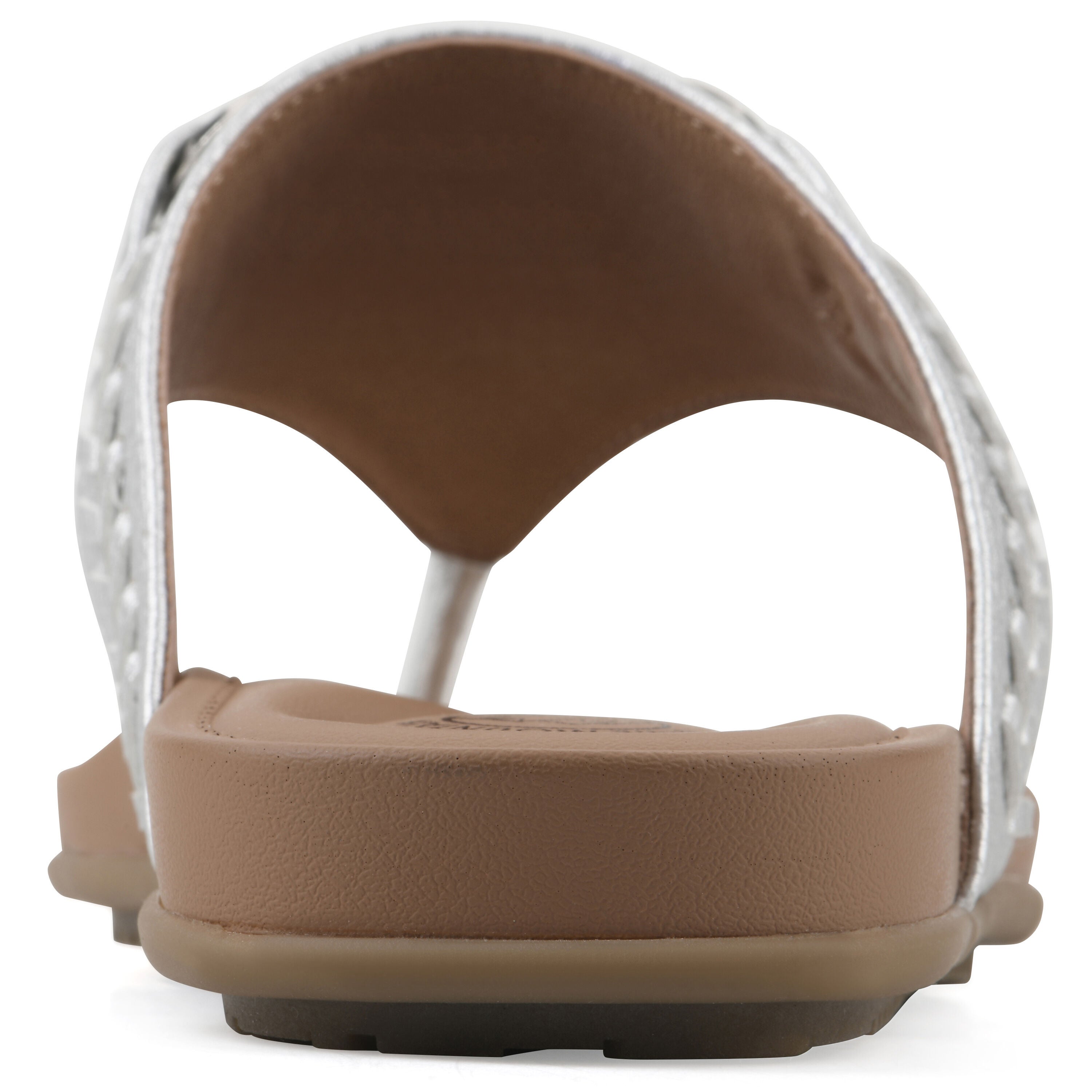 Aladdin Thong Sandal, SILVER SMOOTH, on-hover image number 1