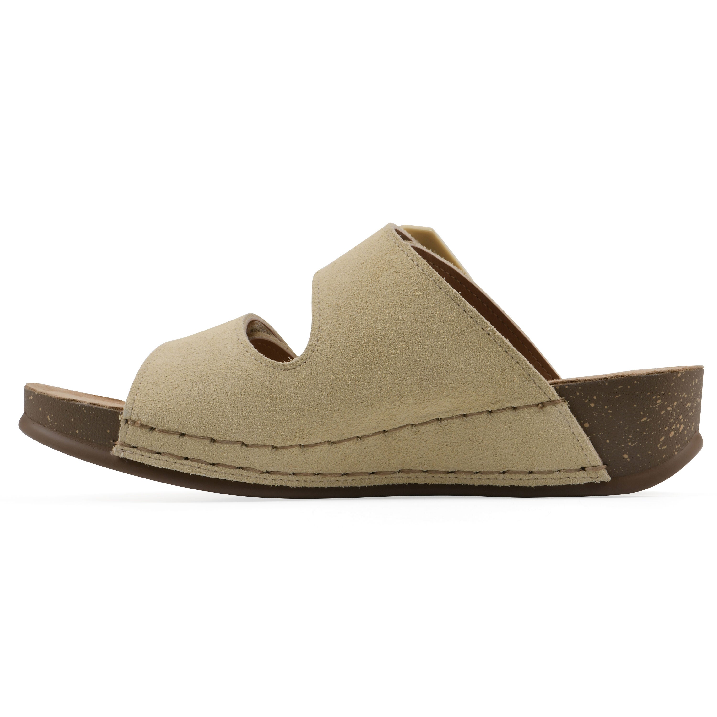 Fearful Slip On Wedge, BUTTER CREAM SUEDE, alternate image number 3