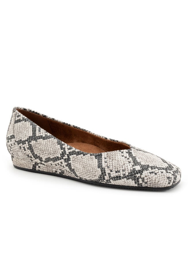 Vellore Ballerina Flat, BLACK WHITE SNAKE, hi-res image number 0
