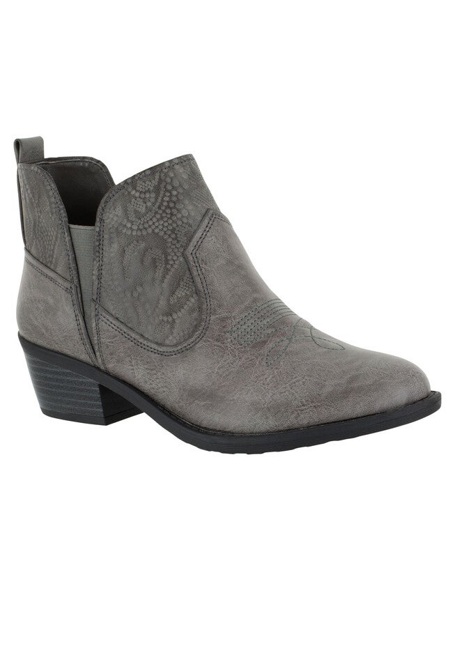 Legend Booties by Easy Street®, GREY EMBOSSED, hi-res image number 0