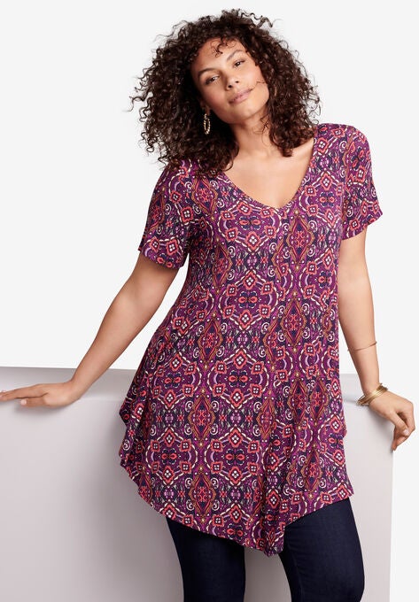 Swing Ultra Femme Tunic, BERRY FLOWER MEDALLION, hi-res image number null