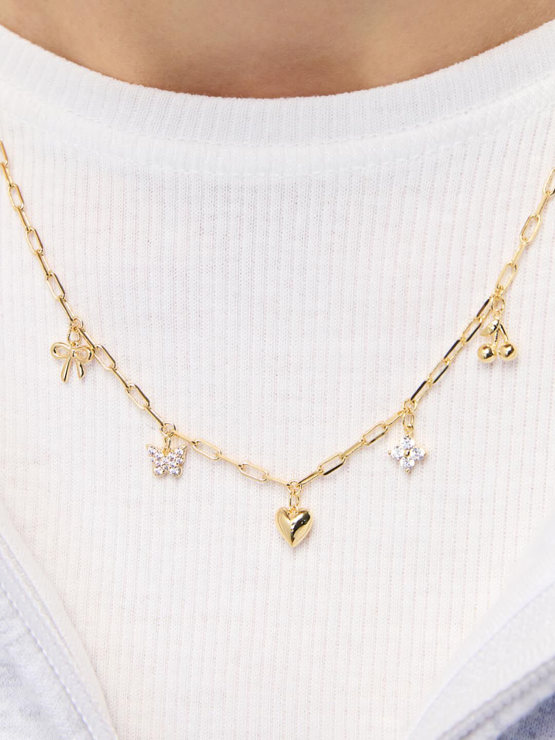 The Everyday Charm Necklace, GOLD, alternate image number 2