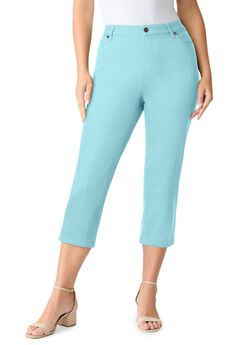 Plus Size Classic Stretch Capri Jean