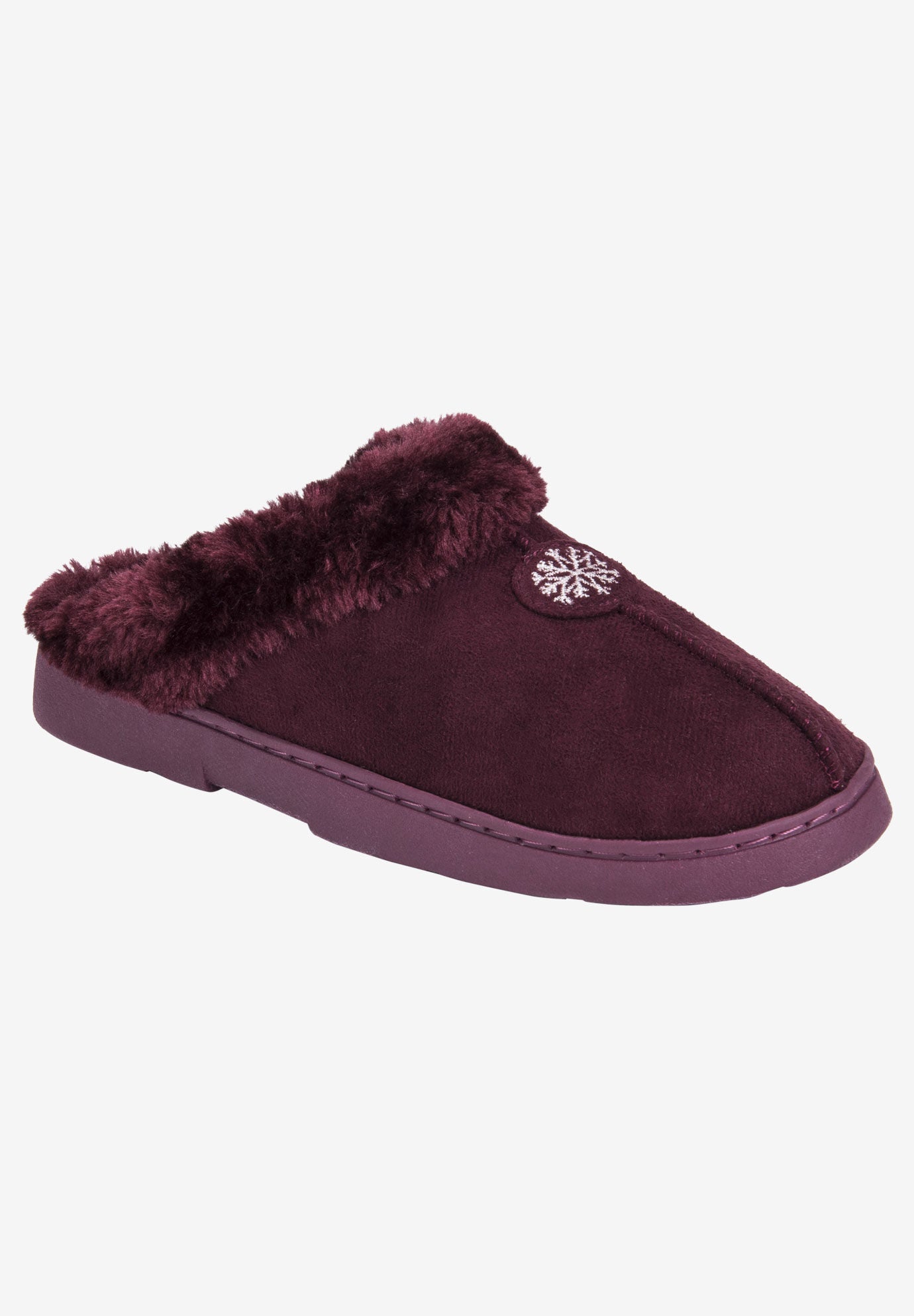 Clog with Fur Lining by Muk Luks&reg;, BURGUNDY, hi-res image number 0