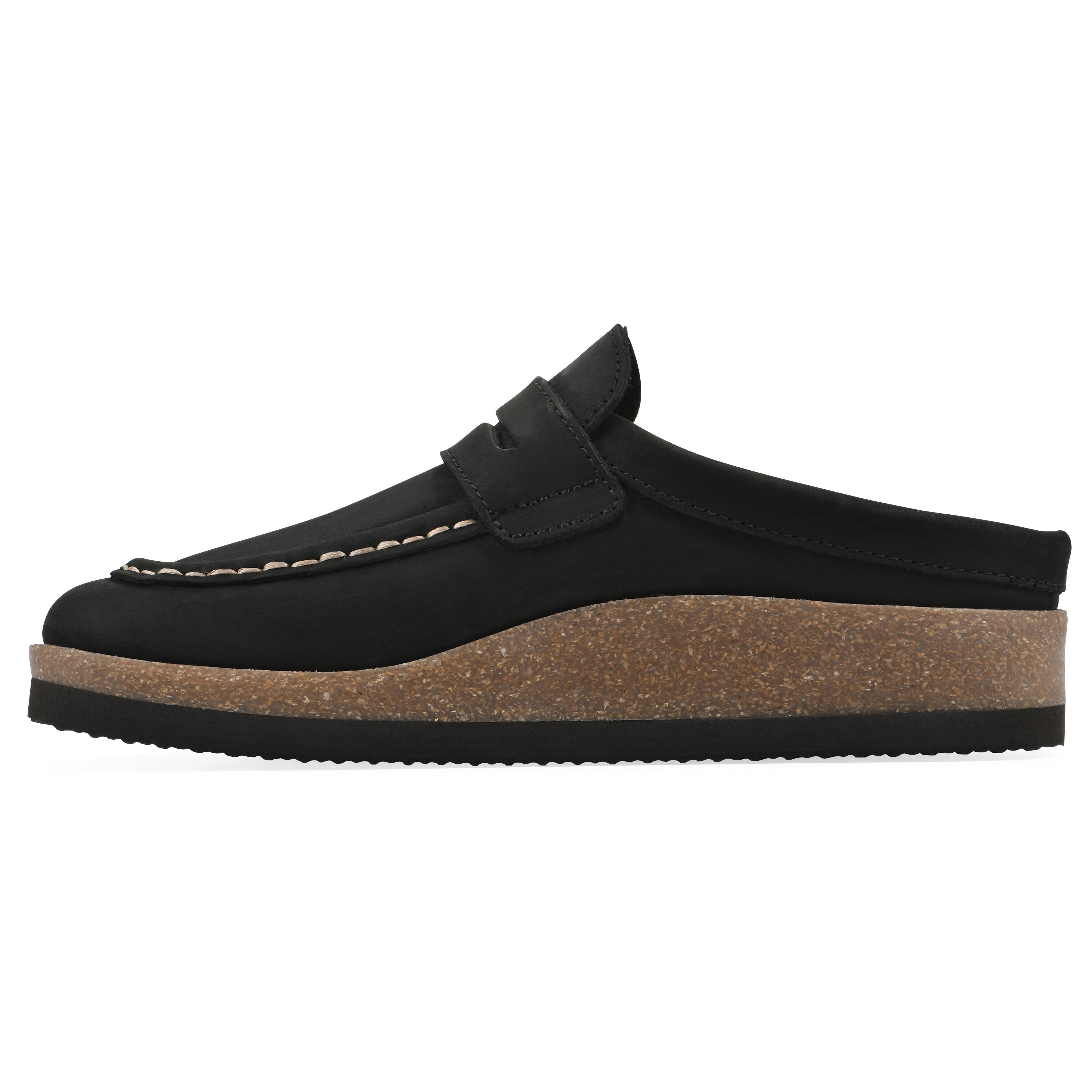 Brinlee Footbeds Clog, BLACK NUBUCK, alternate image number 7