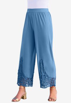 Wide Leg Ultrasmooth® Fabric Lace Pant