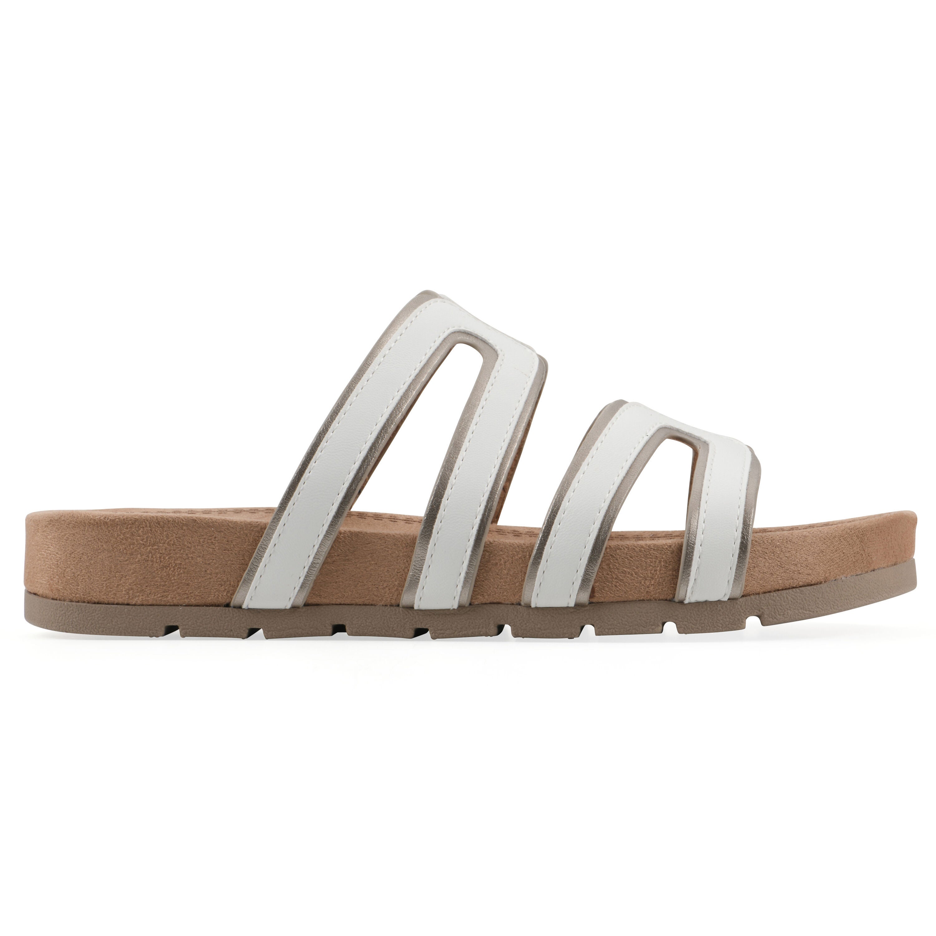 Tinarose Slide Sandal, WHITE PALE GOLD, alternate image number 2