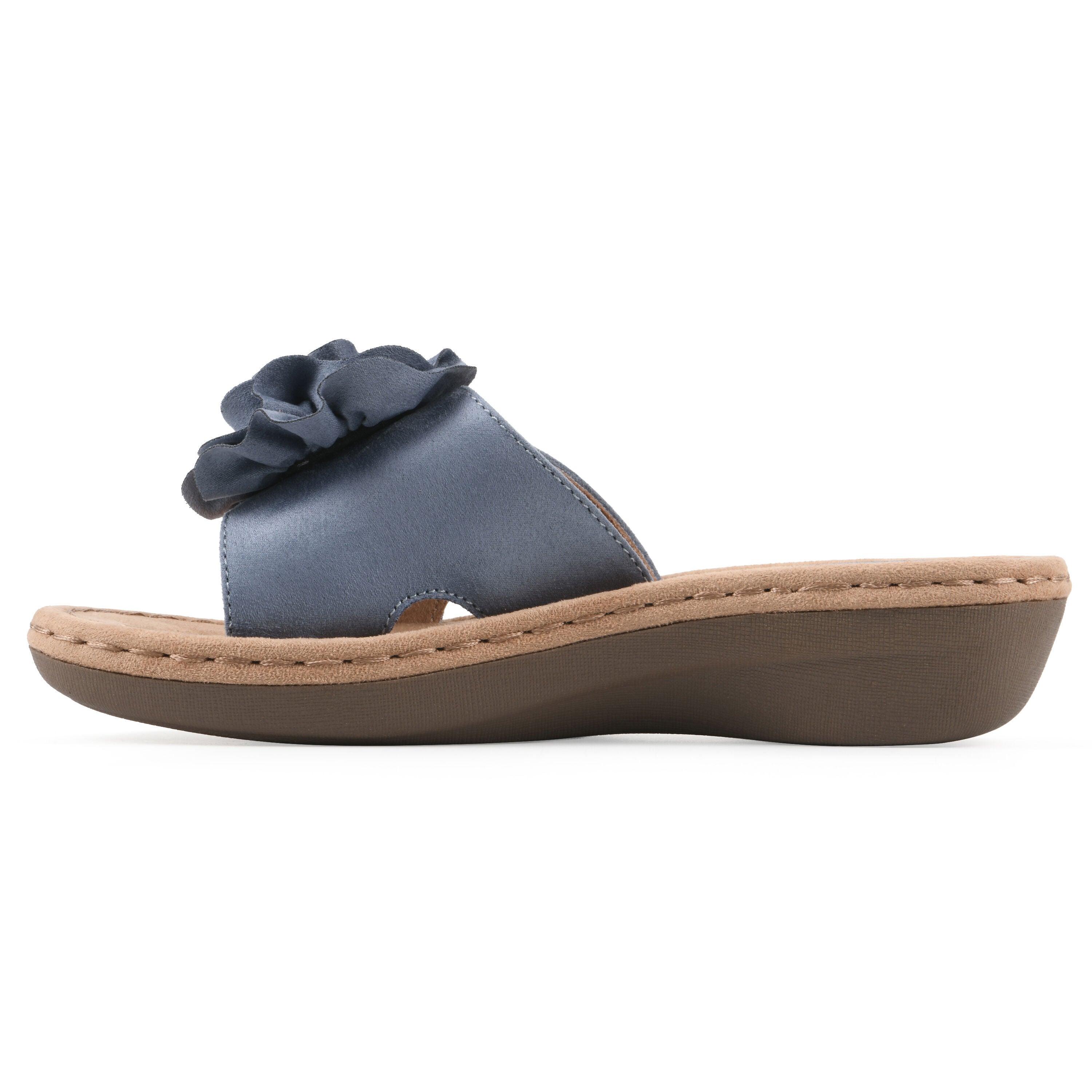 Casmyn Floral Mini Wedge Sandal, PERIWINKLE FABRIC, alternate image number 3