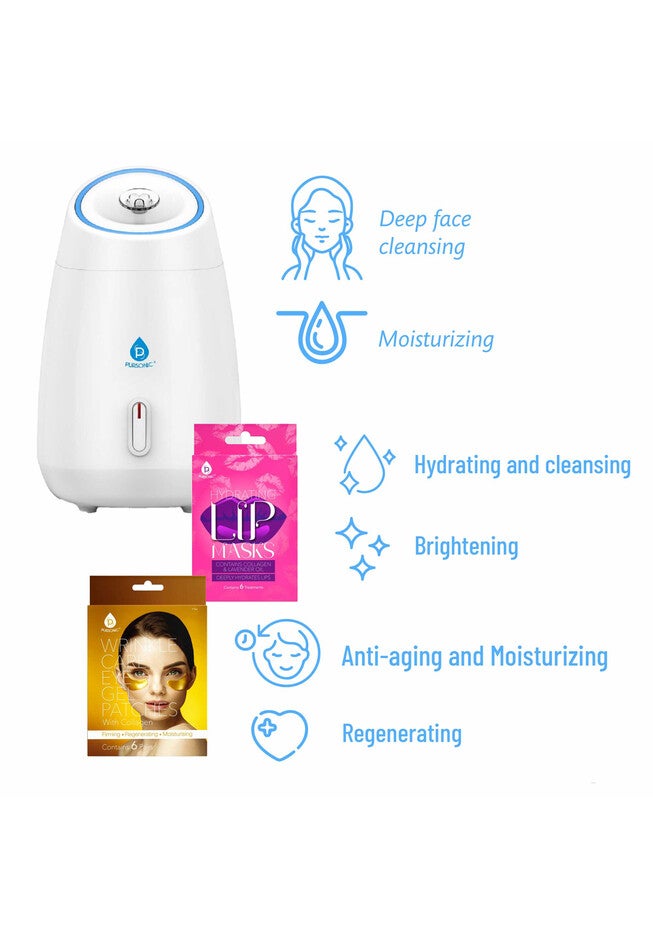 Deluxe Facial Steamer With 6 Soothing Eye Masks & 6 Nourishing Lip Masks, , alternate image number 2