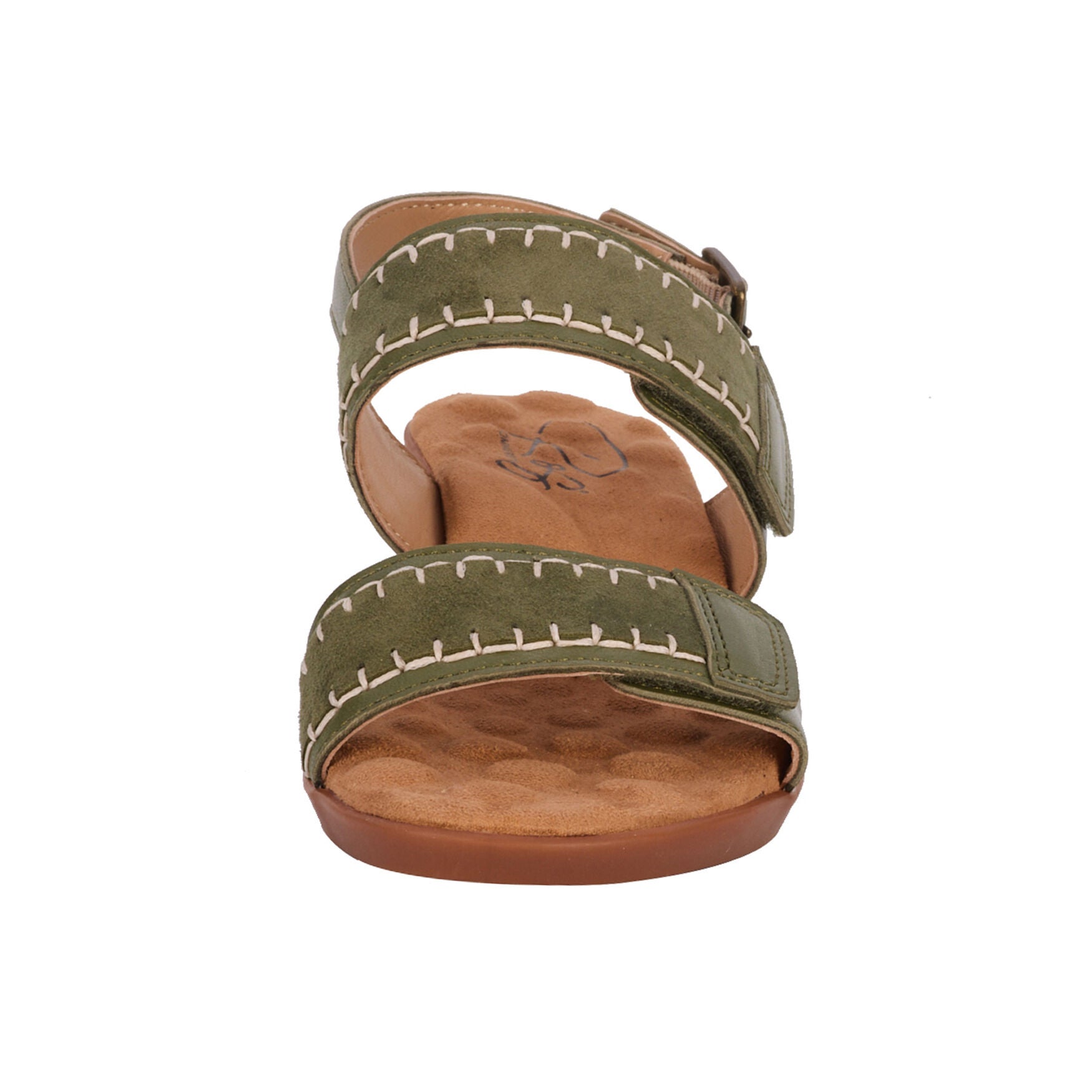 Kateri Sandal, OLIVE LEATHER SUEDE, alternate image number 4
