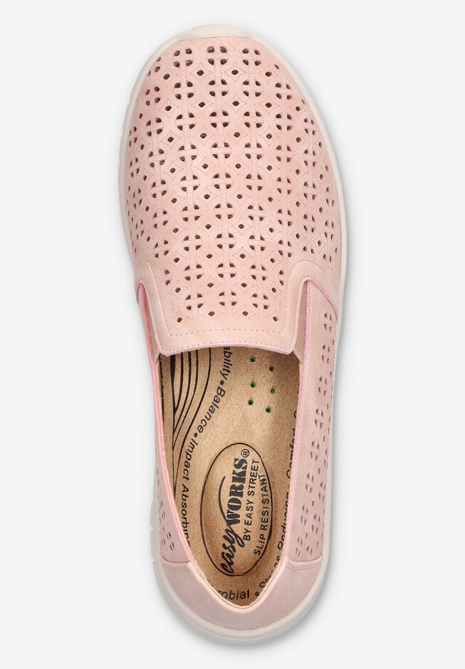 Mosaic Slip-Resistant Sneaker, BLUSH, alternate image number 6