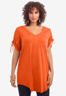 Ruched-Sleeve Ultra Femme Tunic, GRENADINE, hi-res image number null