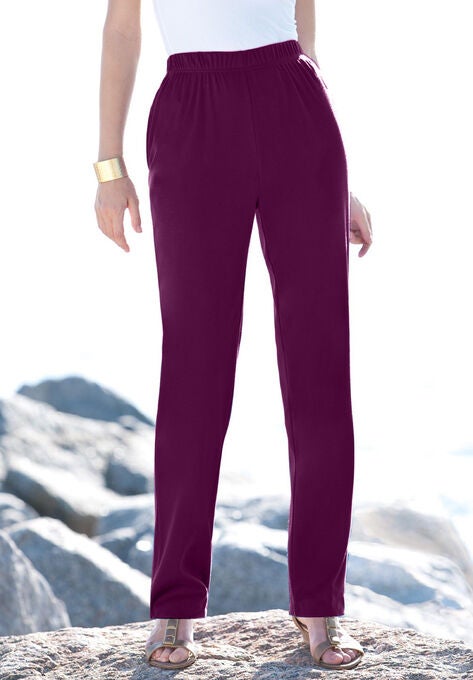 Straight-Leg Soft Knit Pant, , alternate image number null
