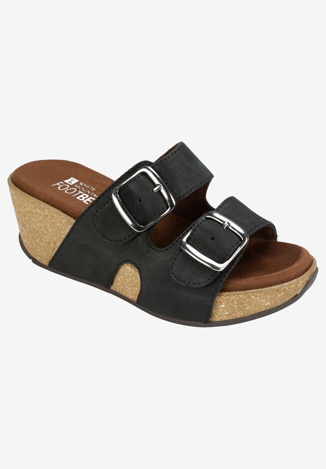 Chandler Sandal by White Mountain, BLACK NUBUCK, hi-res image number null
