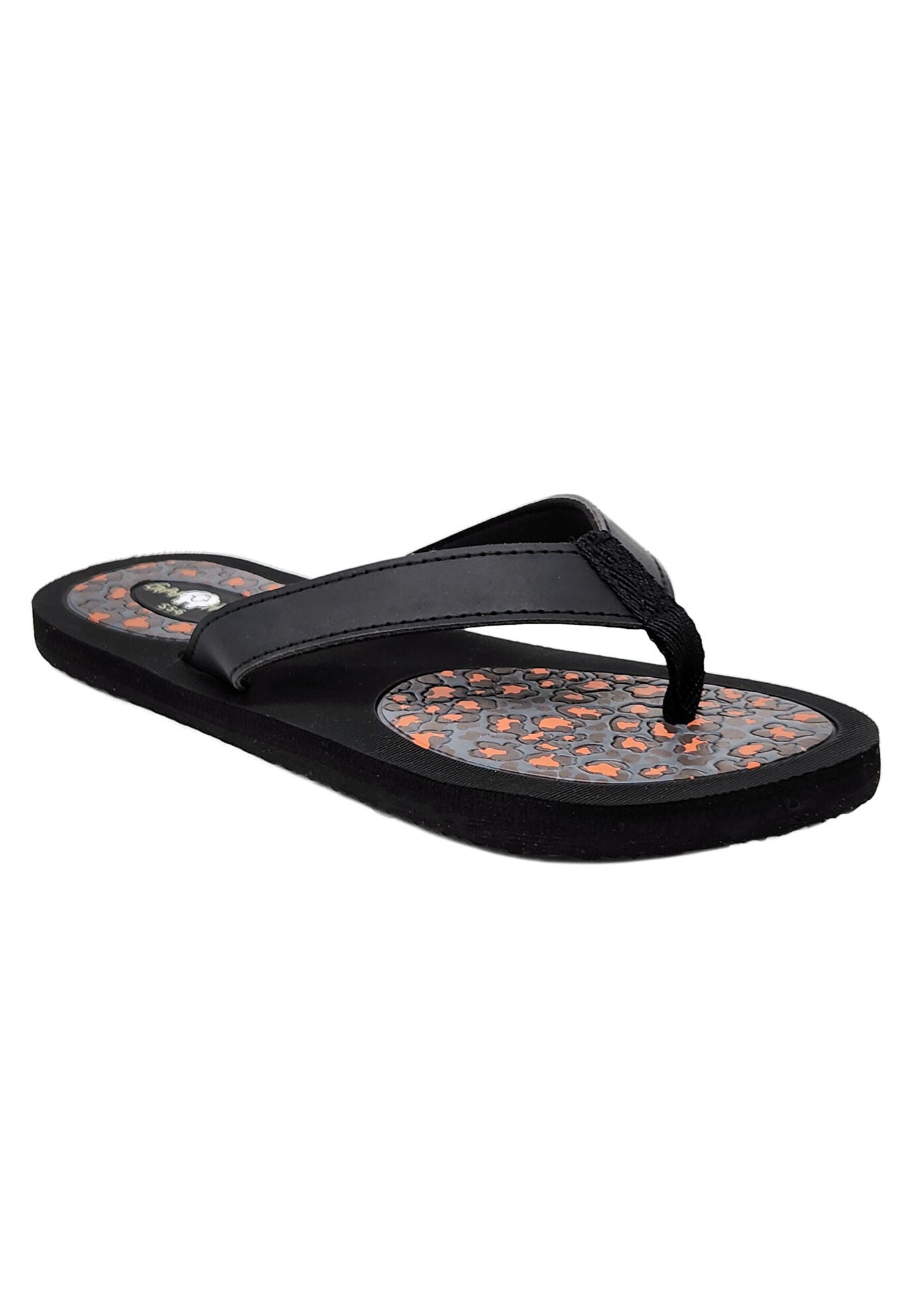 Womens Faux Leather Strap Flip Flop Sandal, LEOPARD, hi-res image number 0