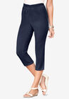 Pull-On Stretch Capri Jean, INDIGO WASH, hi-res image number null
