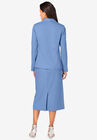 Two-Piece Skirt Suit with Shawl-Collar Jacket, , on-hover image number null