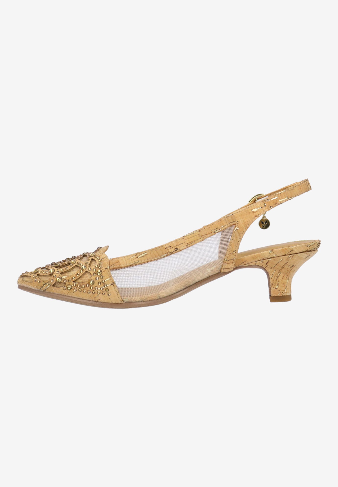 Elsinora Sling Back Pump, NATURAL GOLD, alternate image number 4