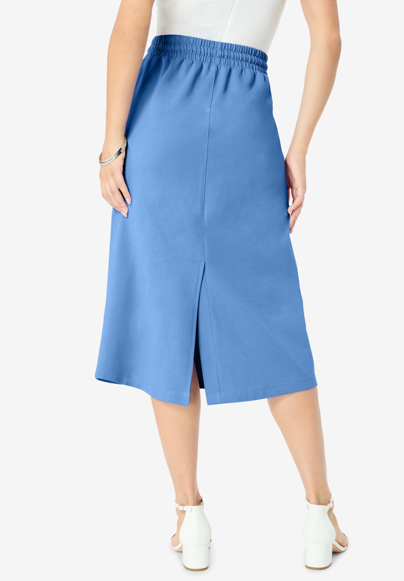 French Terry Skirt, HORIZON BLUE, on-hover image number 1