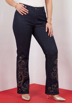Plus Size 24/7 Embellished Bootcut Jeans