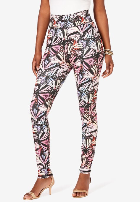 Ankle-Length Performance Legging, MIXED BUTTERFLY PRINT, hi-res image number null