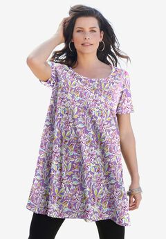 Plus Size Cotton Ultimate Scoopneck Swing Tunic