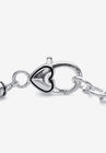Antique Silvertone Simulated Birthstone 8" Charm Bracelet, , on-hover image number null