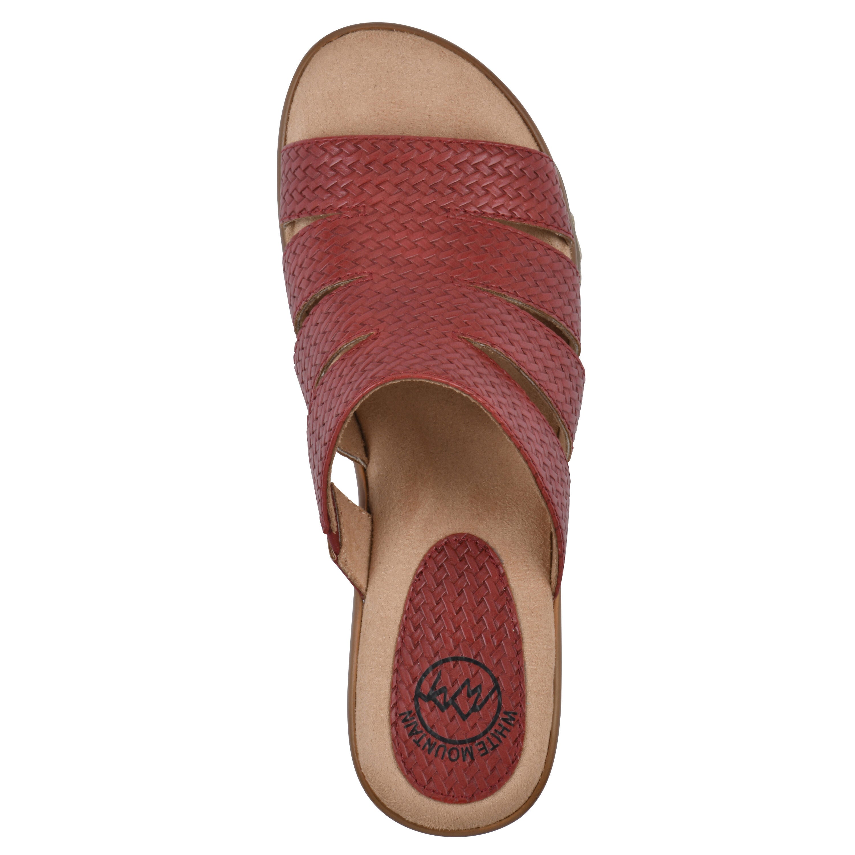Valora Slip-On Clog Sandal, RED WOVEN, alternate image number 4