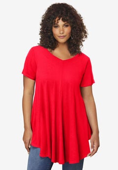 V Neck Swing Ultra Drape Tunic