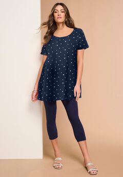 Plus Size Cotton Ultimate Scoopneck Swing Tunic