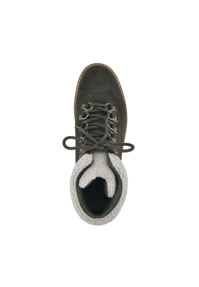 White Mountain Cozy Lace-Up Hiker Bootie, , alternate image number null