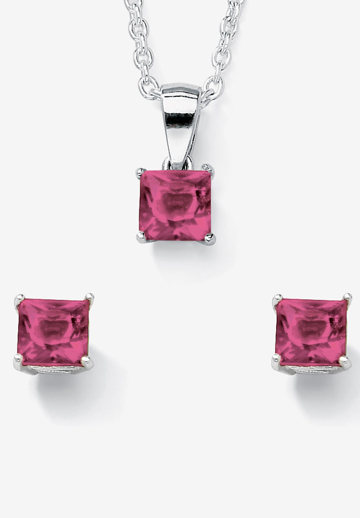 Birthstone Jewelry Set In .925 Silver, OCTOBER, hi-res image number 0