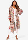 Hanky-Hem Kimono, IVORY MIRRORED MEDALLION, hi-res image number null