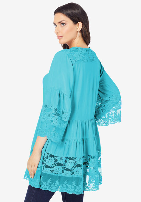 Illusion Lace Big Shirt, , on-hover image number null