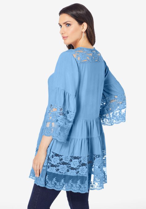 Illusion Lace Big Shirt, , on-hover image number null
