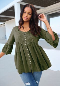 Extended Plus Size Taylor Acid Wash Big Shirt