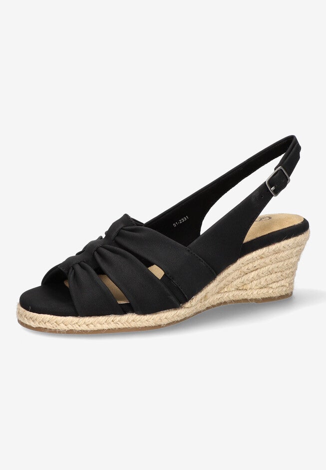 Cheerful Espadrille Sandal, BLACK LINEN PRINT, hi-res image number 0