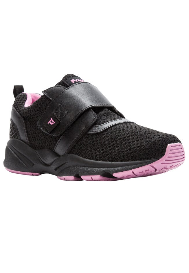 Stability X Strap Sneakers by Propet®, BLACK CHERRY, hi-res image number 0