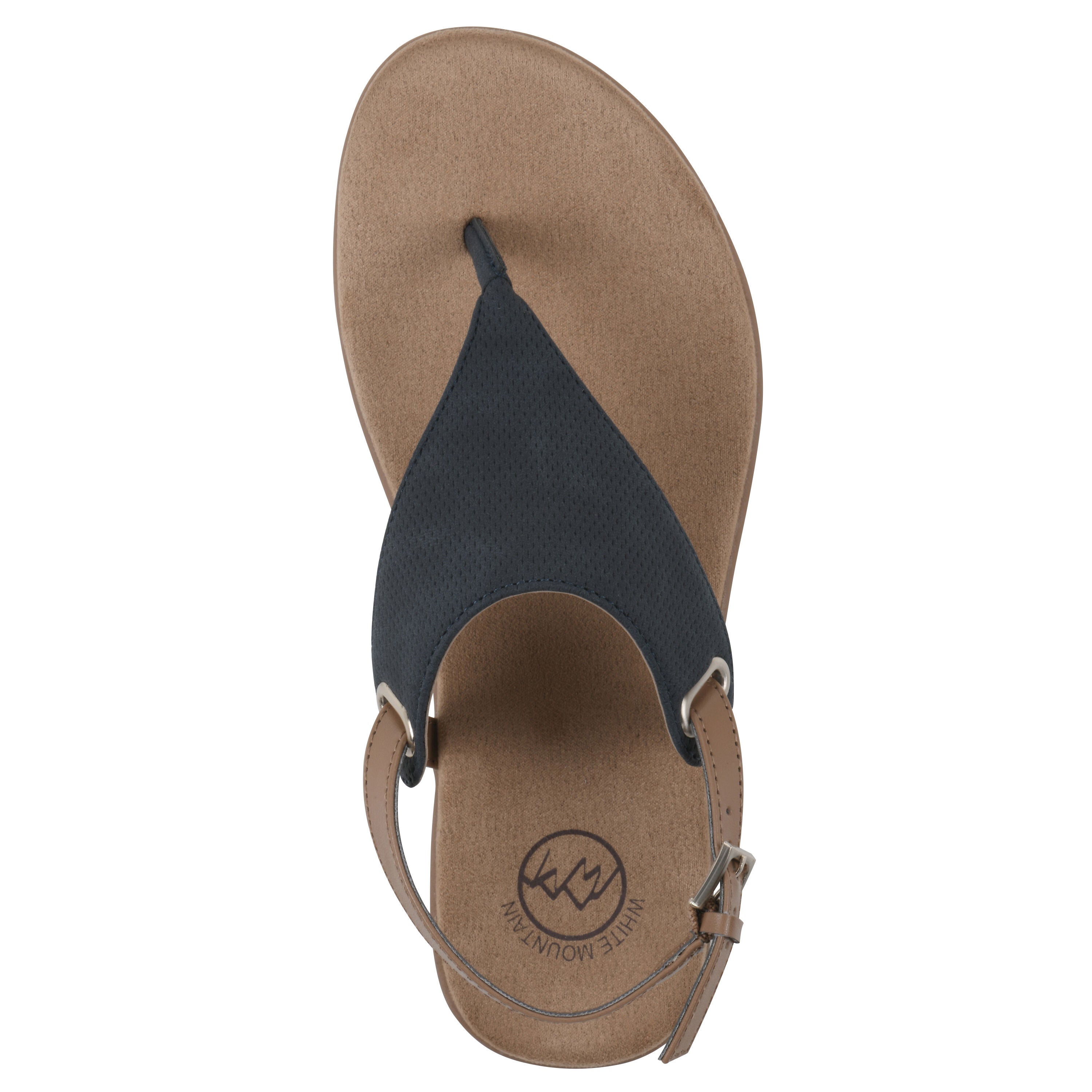 Lifted Backstrap Sandal, NAVY SMOOTH, alternate image number 4