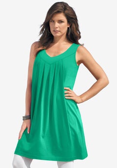Pleated Ultimate Tunic Tank