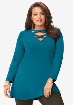 Crisscross Sweatshirt Tunic