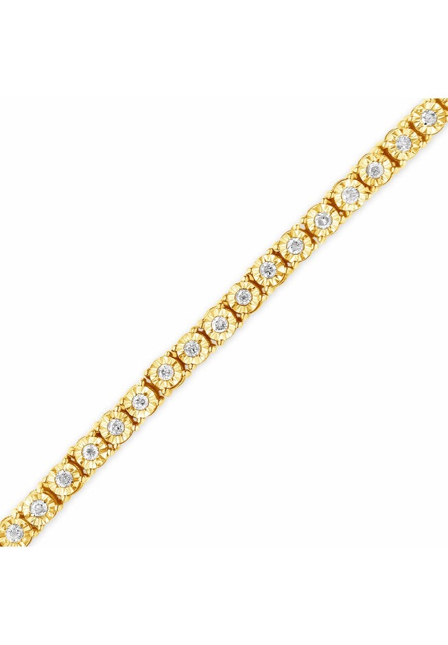 Silver 1.0 Cttw Miracle-Set Diamond Tennis Bracelet - 10 inches, , alternate image number 11