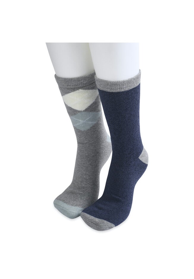 2 Pack Super Soft Midweight Cushioned Thermal Socks, , on-hover image number 1