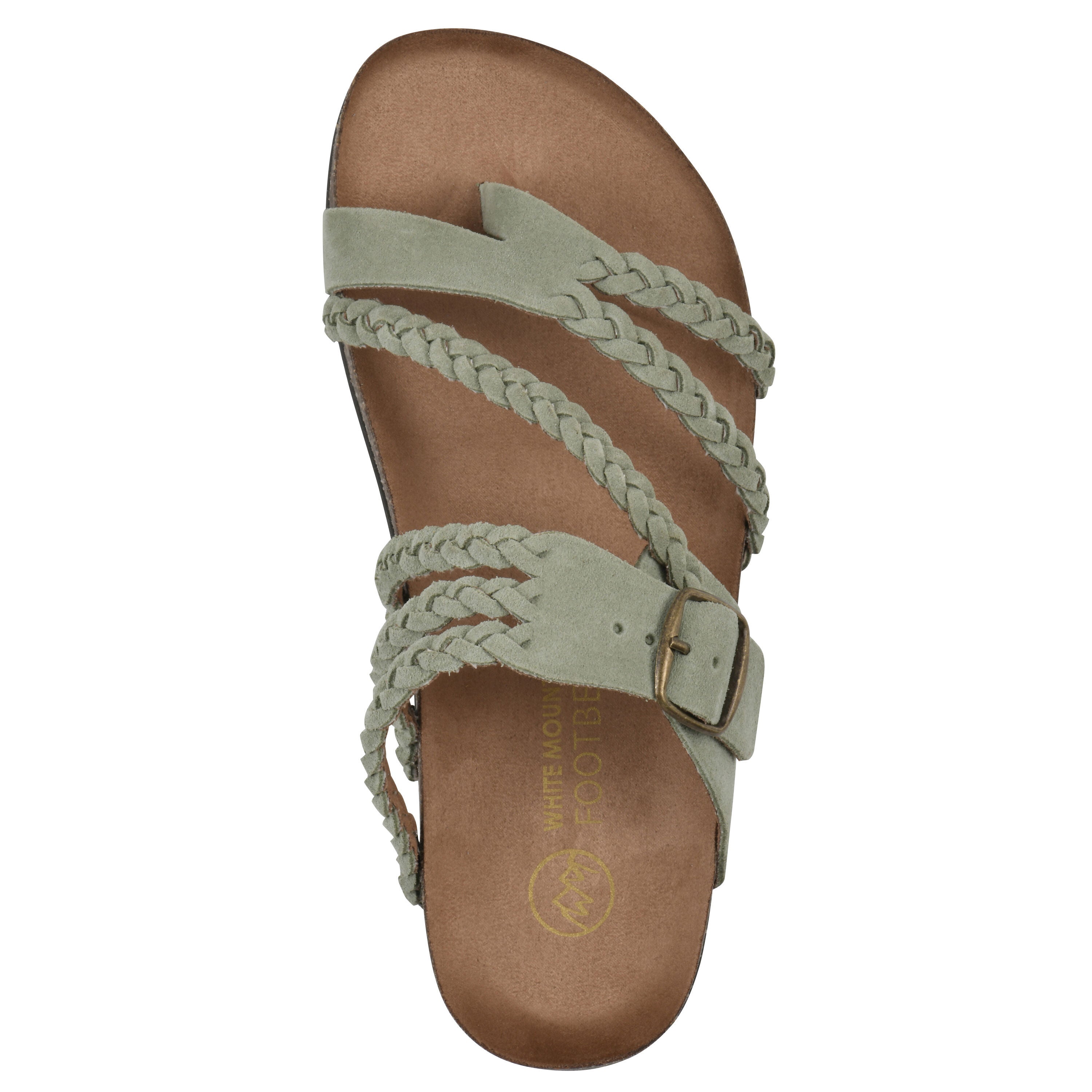 Hayleigh Footbeds Sandal, SAGE GREEN SUEDE, alternate image number 4