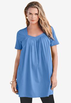 Plus Size Solid Cotton Shirts