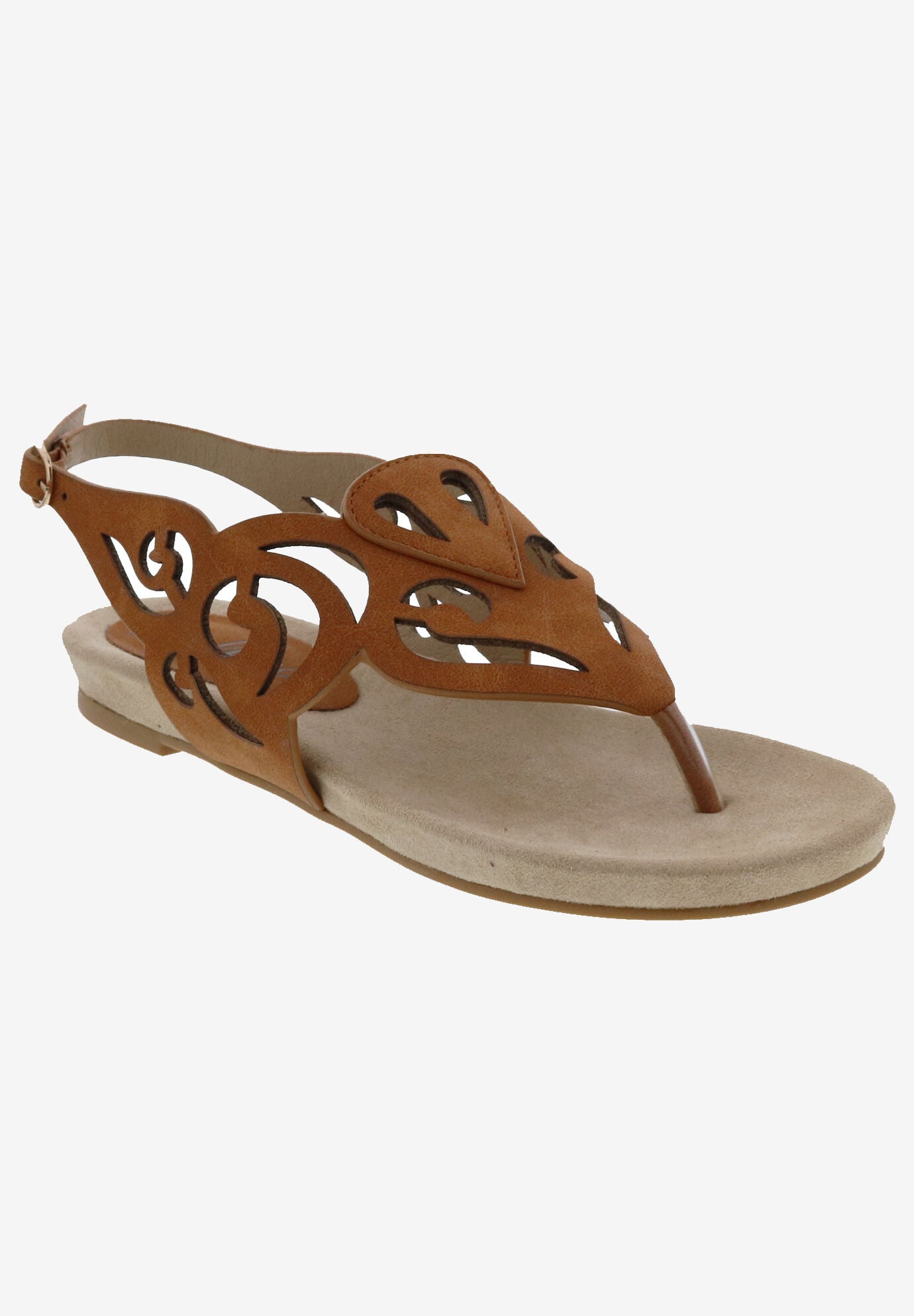 Natalee Sandal, TAN FAUX NUBUCK, hi-res image number 0