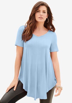 V Neck Swing Ultra Drape Tunic