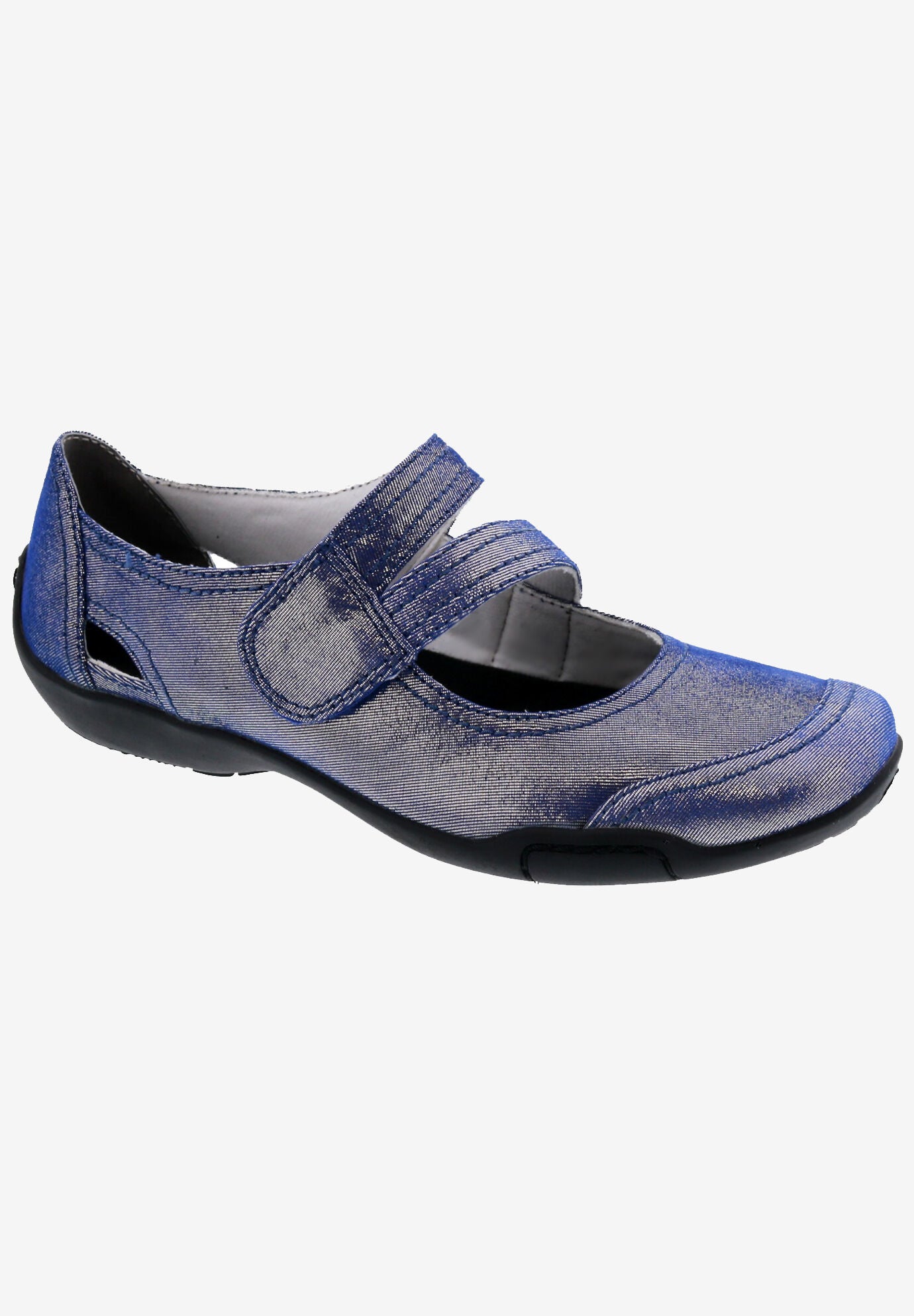Chelsea Mary Jane Flat, BLUE IRIDESCENT LEATHER, hi-res image number 0