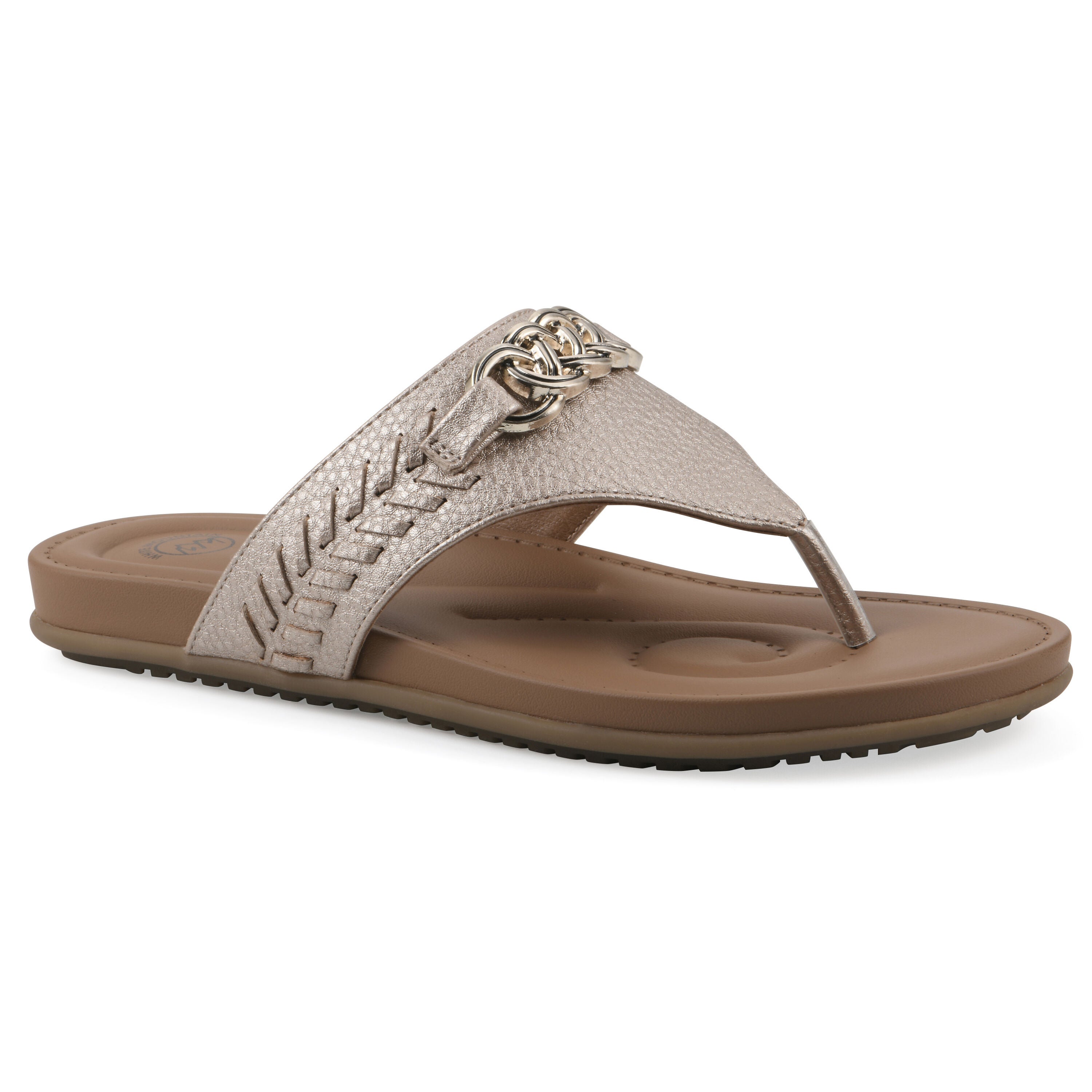 Aladdin Thong Sandal, GOLD SMOOTH, hi-res image number 0